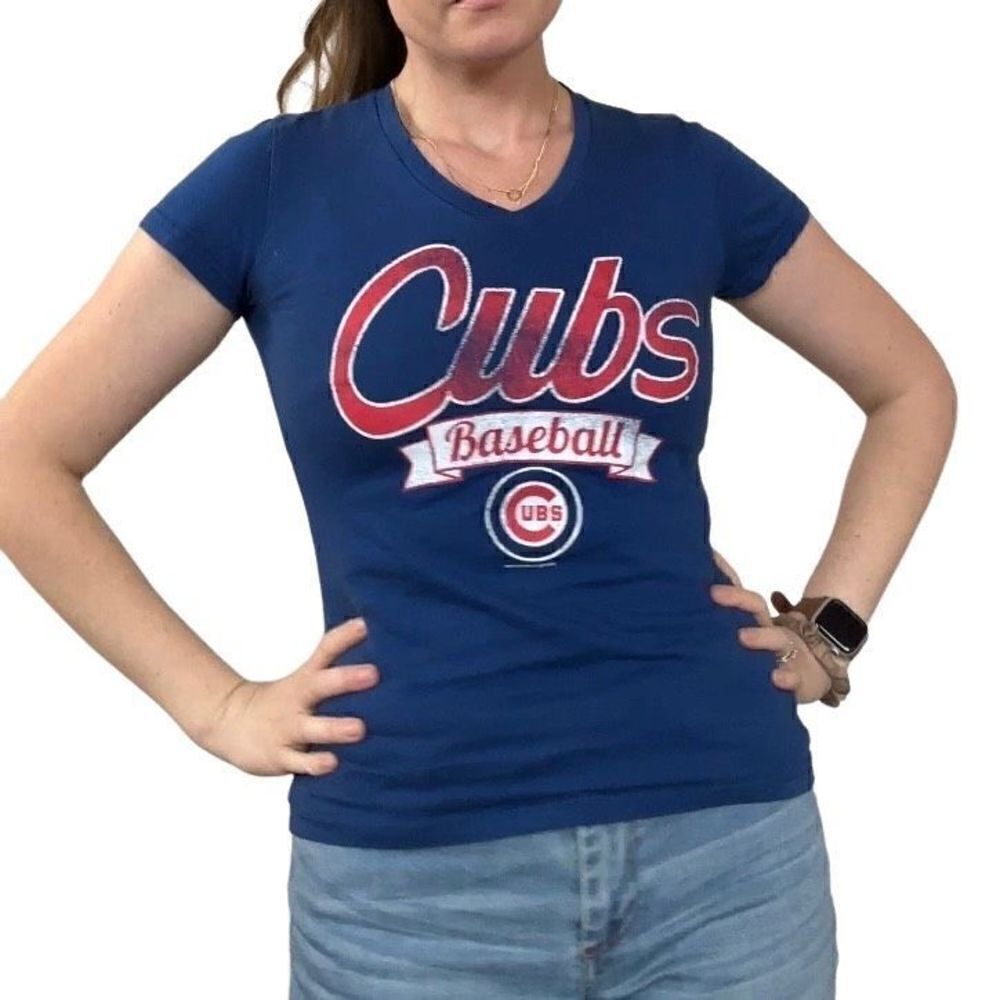 Women's Chicago Cubs Short Sleeve Logo Shirt S